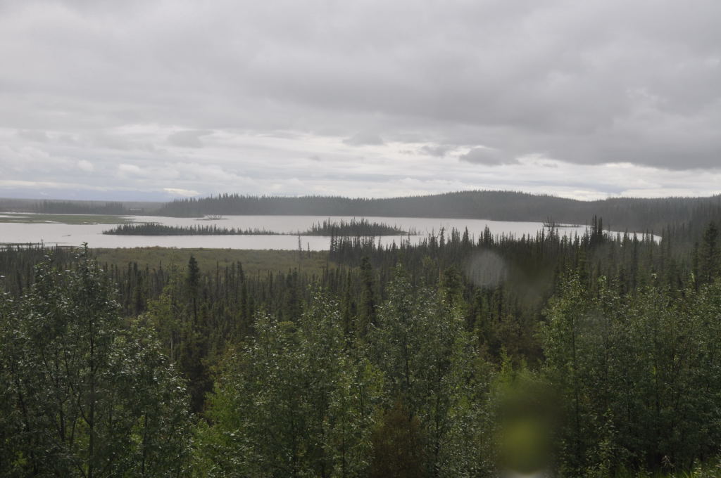 Blick über die verregnete Weite