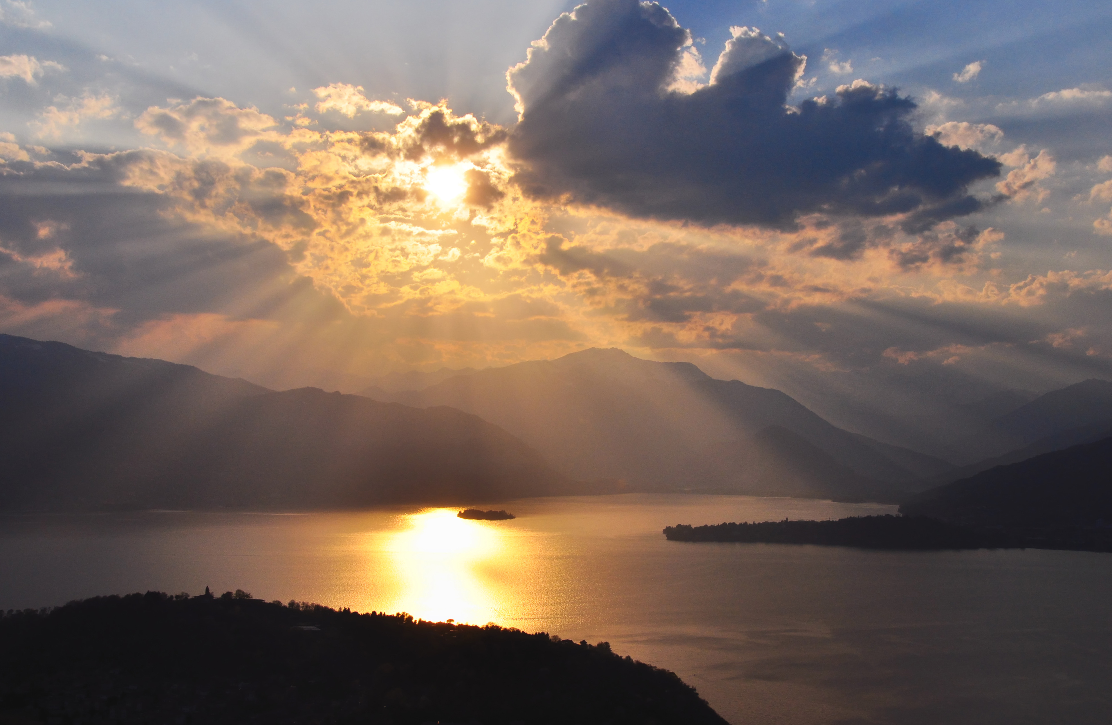 Sonne über Norditalien